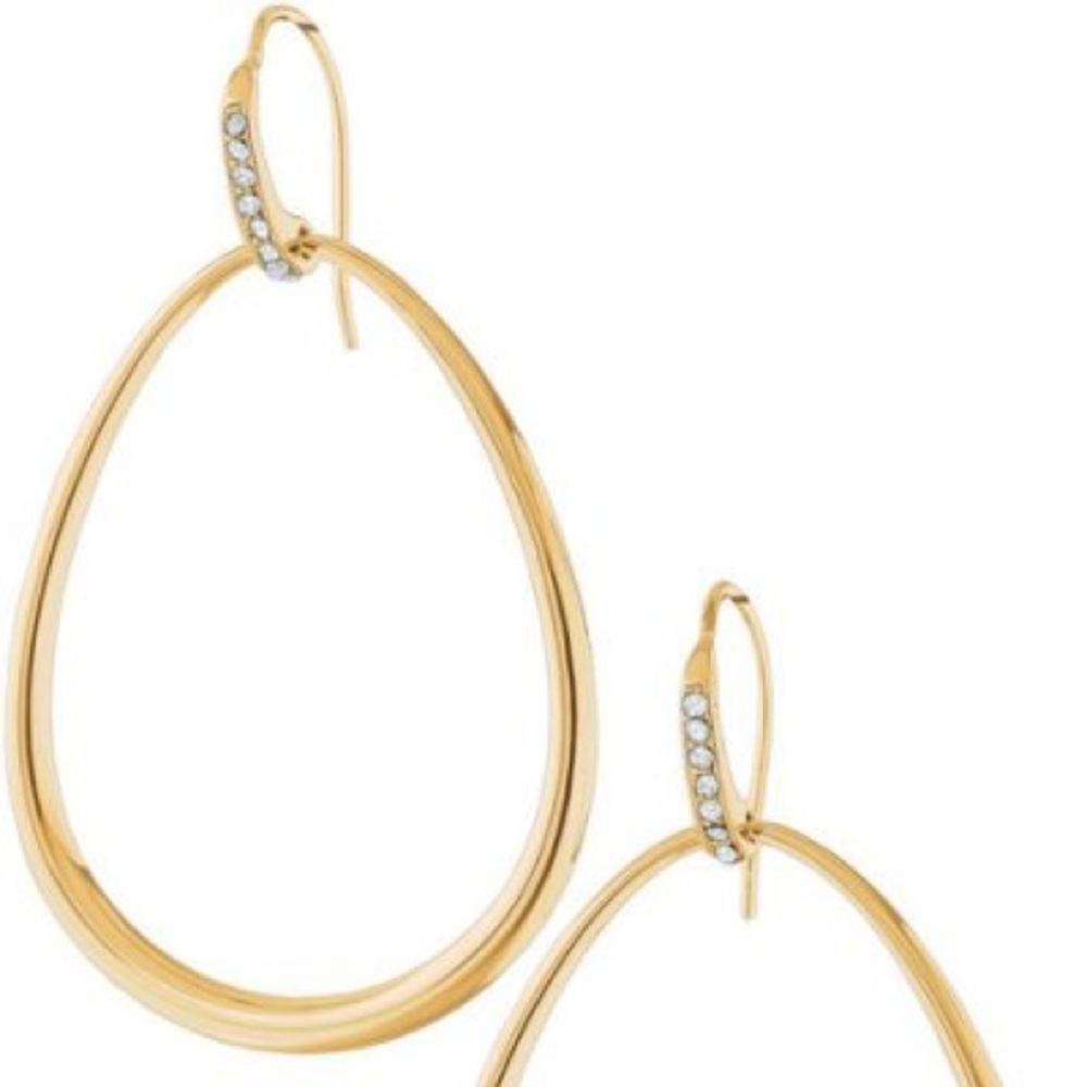 Stella & Dot Gold Goddess Drop Earings